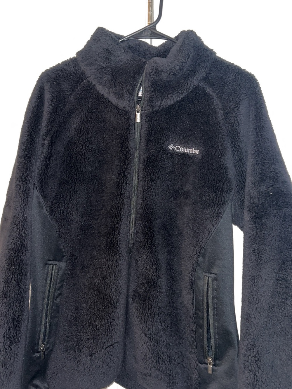 Columbia Black Plush Full-Zip Jacket